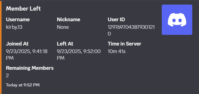 Leave Logging Screenshot